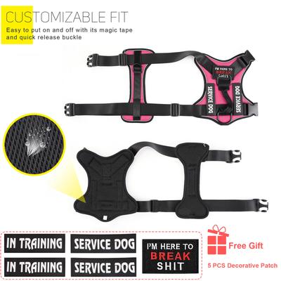 Pettorina per cani, gilet tattico riflettente anti-trazione, per cani di piccola e grande taglia, per passeggiate, addestramento, accessori per cani all'aperto, toppe gratuite