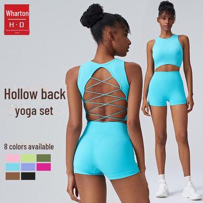 """Walton Damen Schnelltrocknender Sport Zweiteiler""": Oberteil mit hohlem Rücken & Laufshorts"