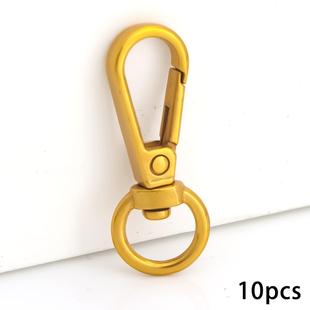 10Pcs Metal Swivel Lobster Clasps Purse Bag Strap Buckle Lanyard Hooks Men's Keychain Clip