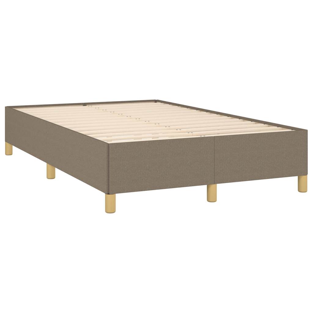 Box Spring Bed with Mattress Taupe 120x190 cm Fabric