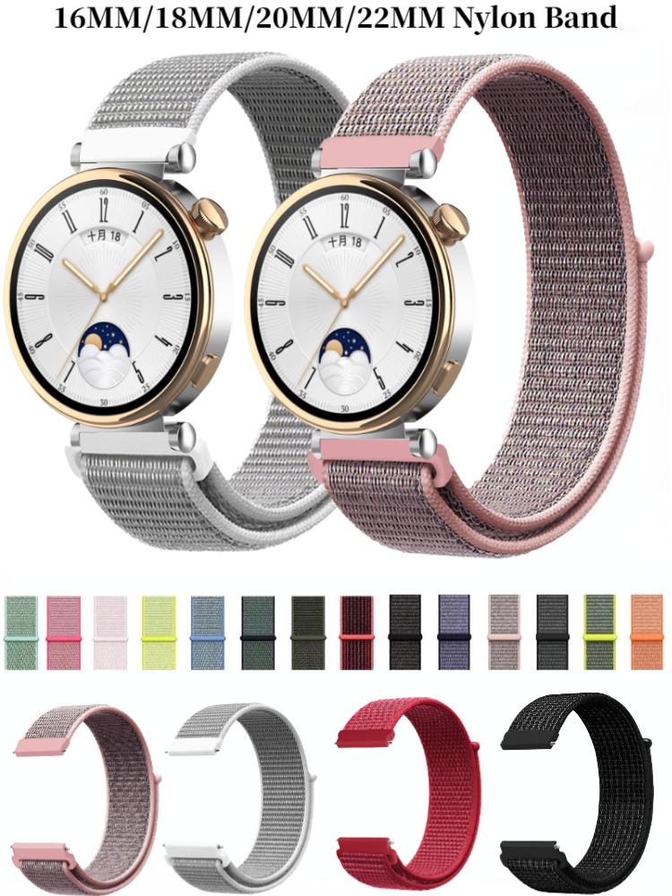 18mm 20mm 22mm Nylon Loop Strap For Huawei Watch GT5 Pro 42mm GT5/4 41mm bracelet wristband Huawei Watch GT5/4/3/2 Pro 46mm Belt