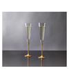 ONYLM Gold Champagne Flute Glasses (Set of 2)