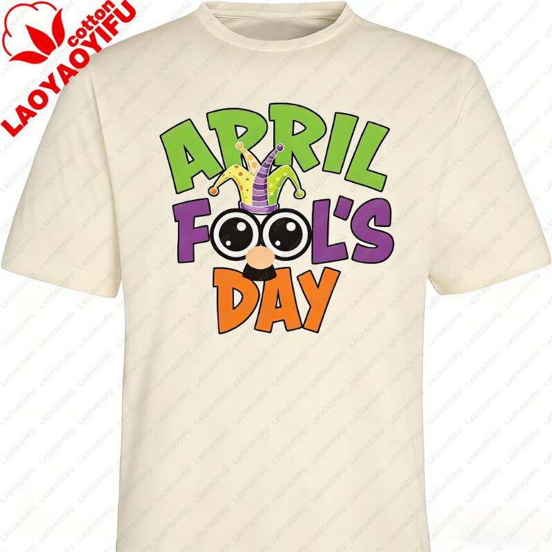 Inktastic April Fools Day with Funny Face Replacing O Adult PerforUnisexce TShirt Oversized Tshirt Harajuku Women Clothing Y2k Top
