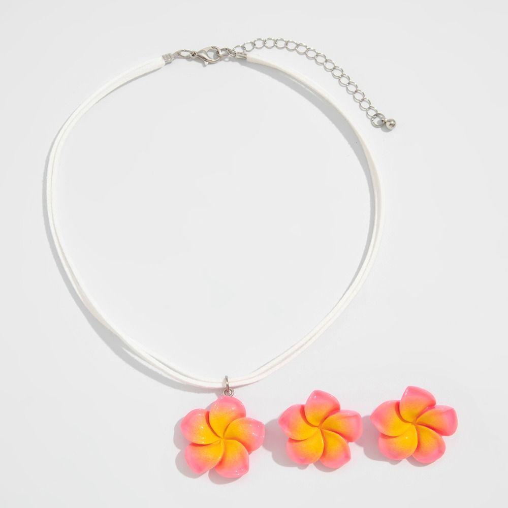 Bohemia Flower Necklaces Earrings Egg Flower Bohemia Style Jewelry  Party