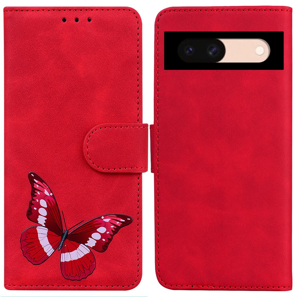 For Google Pixel 8a Phone Case Butterfly Printing Wallet PU Leather Stand Cover