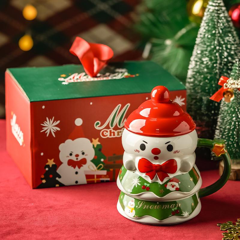 Christmas Gift Mug High End Sense Christmas Cup Ceramics Gift for Girls' Companions and Small Gifts for Employees and Customers