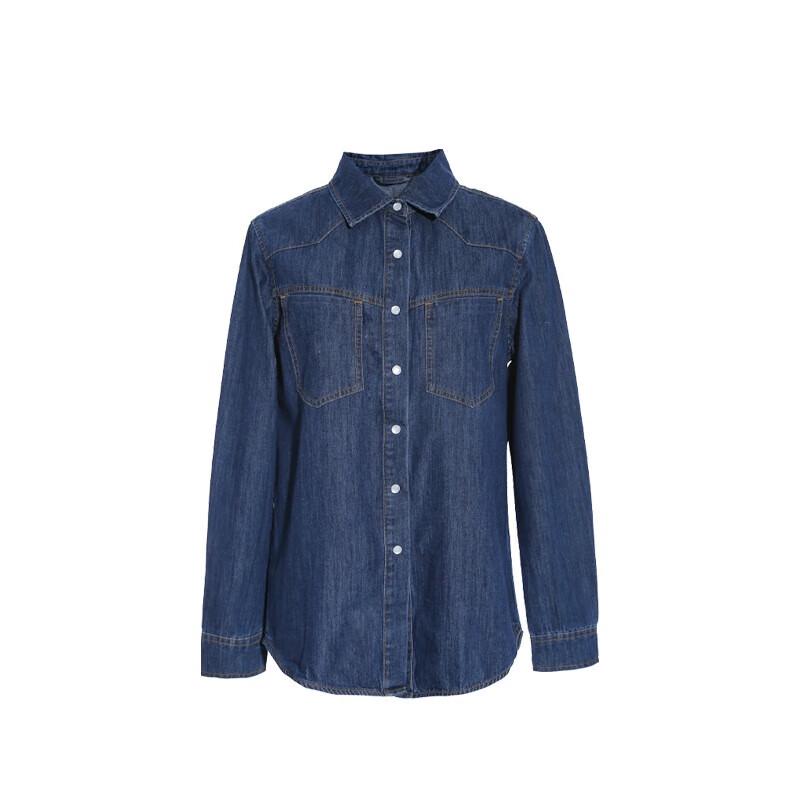 Women's Loose Casual Denim Long Sleeve Shirt