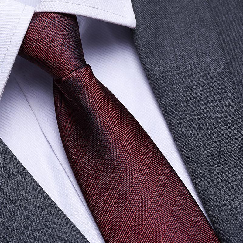 Married Men'S Red Zipper No-Tie Formal Tie Business Black Professional Groom Korean Version One-Pull Tie