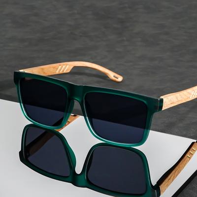Occhiali da Sole alla Moda Ultraleggeri per Uomo e Donna - Stile Retro Legno di Noce Montatura Resistente in Policarbonato Ideali per Abbigliamento Casual