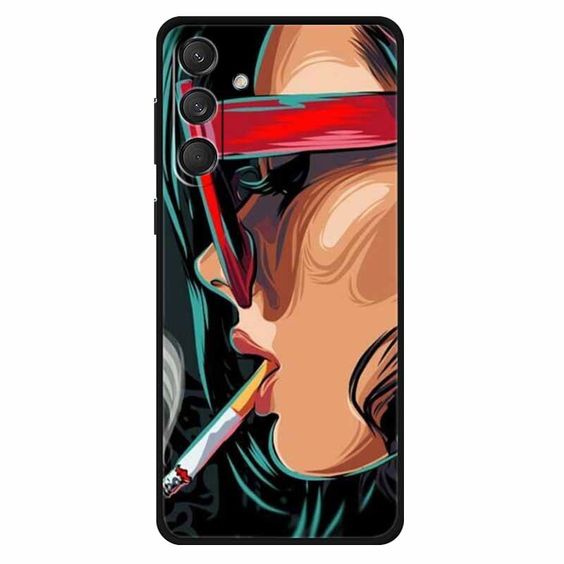 For Samsung M55 5G Case Soft Silicone Lovely Cat Fashion Phone Cover For Samsung Galaxy M55 Cases Bumper on for GalaxyM55 Lion