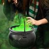 Halloween Witch Cauldron Decoration Black Plastic Witches Cauldron Pumpkin Treat Bucket Candy Basket Trick Or Treat