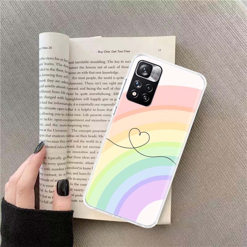 

Rainbow Gradient Love Phone Case For Xiaomi Redmi Note 11 12 14 13 Pro Plus 5G 14S 4G 12S 10 10S 11T Pro 11S 11E Coque Fundas TP Note 13 Pro Plus