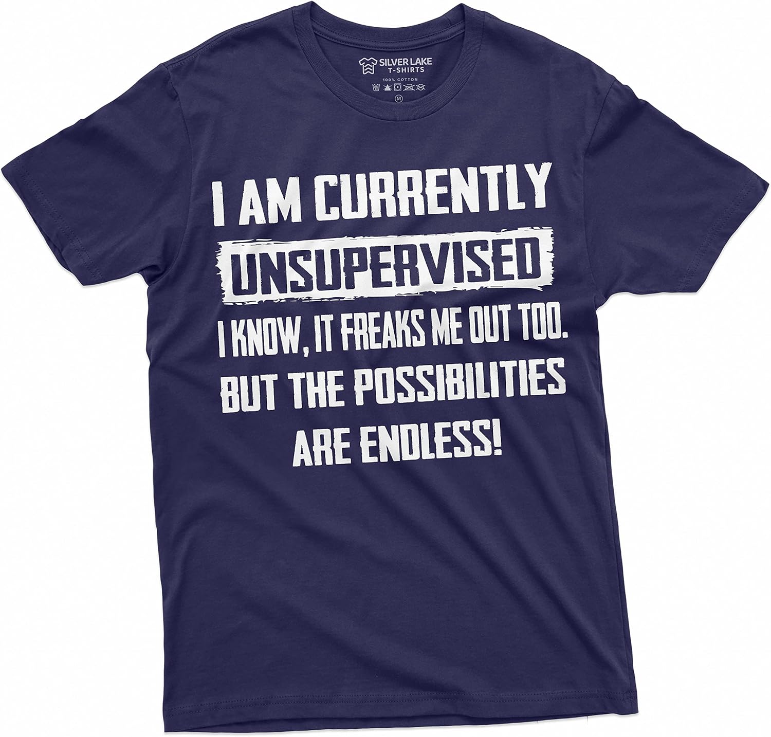 

Men s Funny T-Shirt I am Currently Unsupervised T-Shirt Hilarious Funny Saying Tee for Him 5XL різнокольоровий
