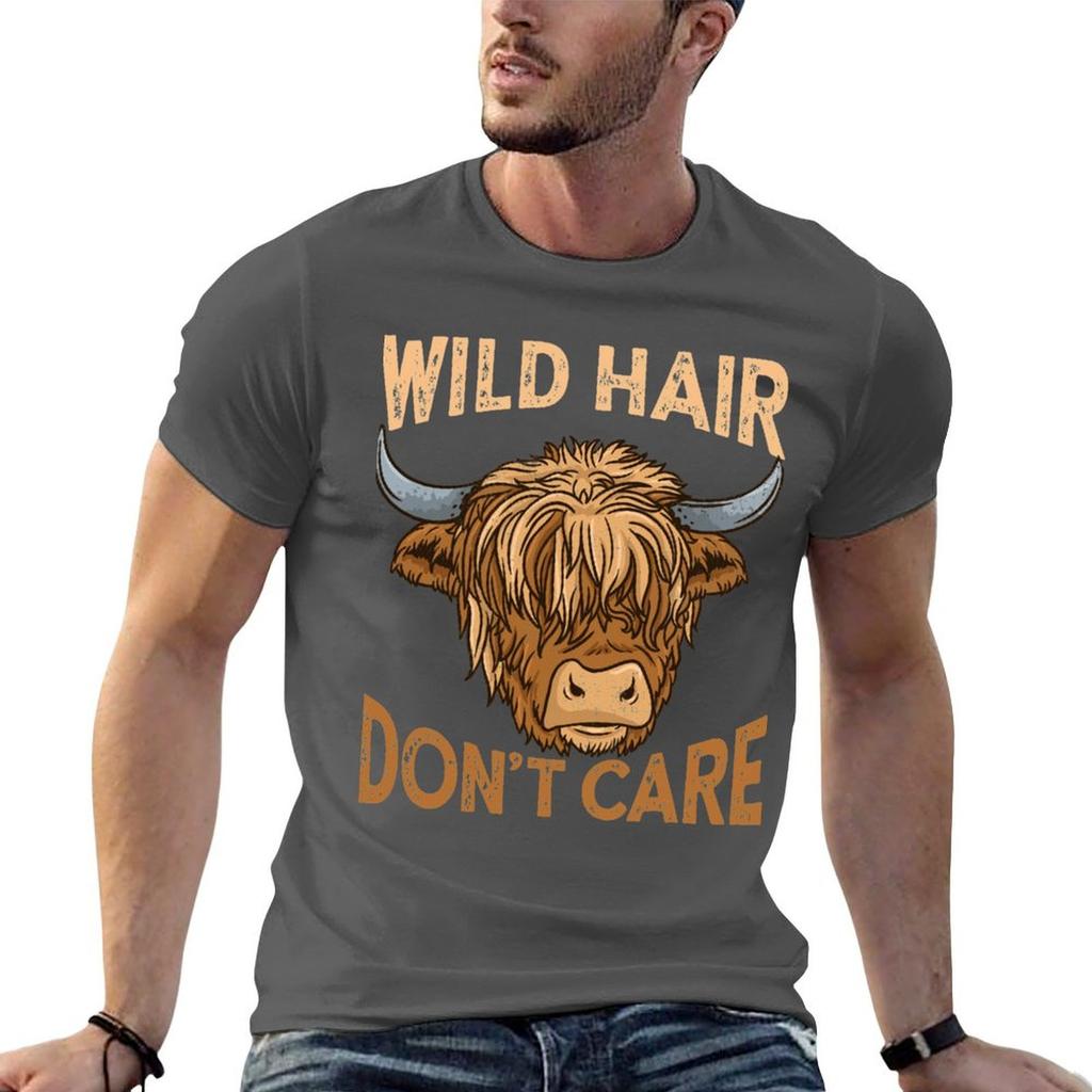 Vache Écossaise Bétail Fermier Écossais T-shirt Unisexe T-shirts Unisexe T-shirt Graphique Coton Unisexe T-shirt Anime T-shirt