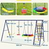 Children's Swing Set, Steel, 3-8 Years, 6-in-1 Design, Colorful