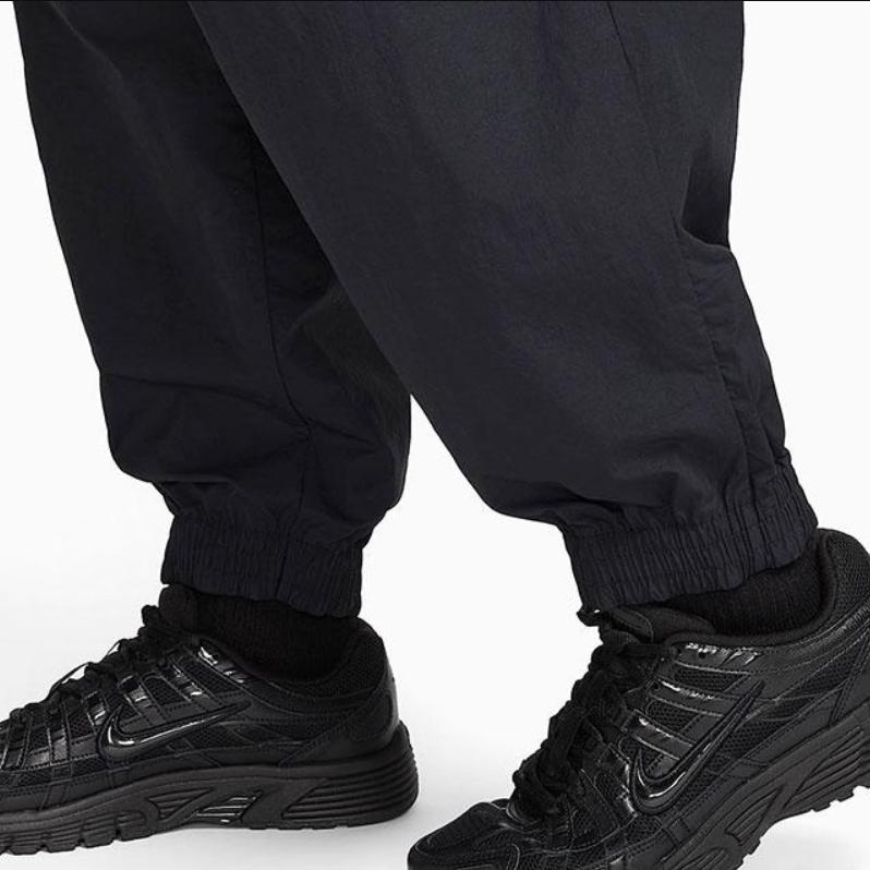 Nike Logo Loose Fit Elastic Cuff Knitted Sports Pants Men bottoms Black HQ6115-010