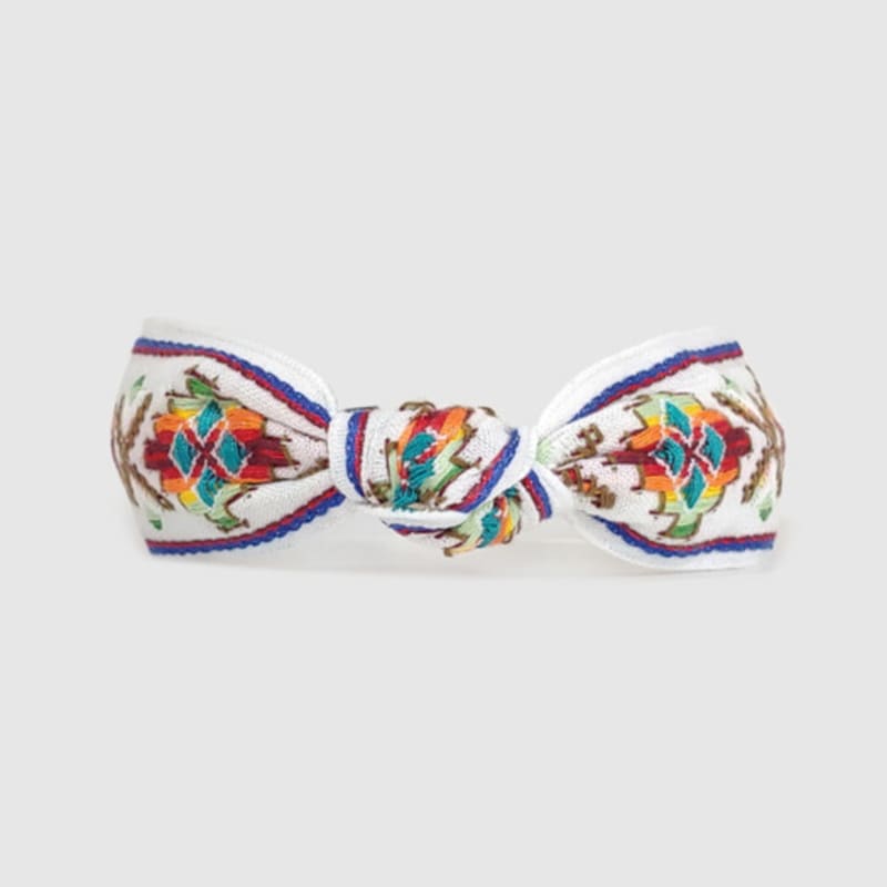 LALA Bohemian Imported Lace Hairband L-White