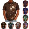 Men's Halloween Print Vintage Texture Shirt Open Front Loose Breathable Summer Sports Street Casual Everyday Shirt