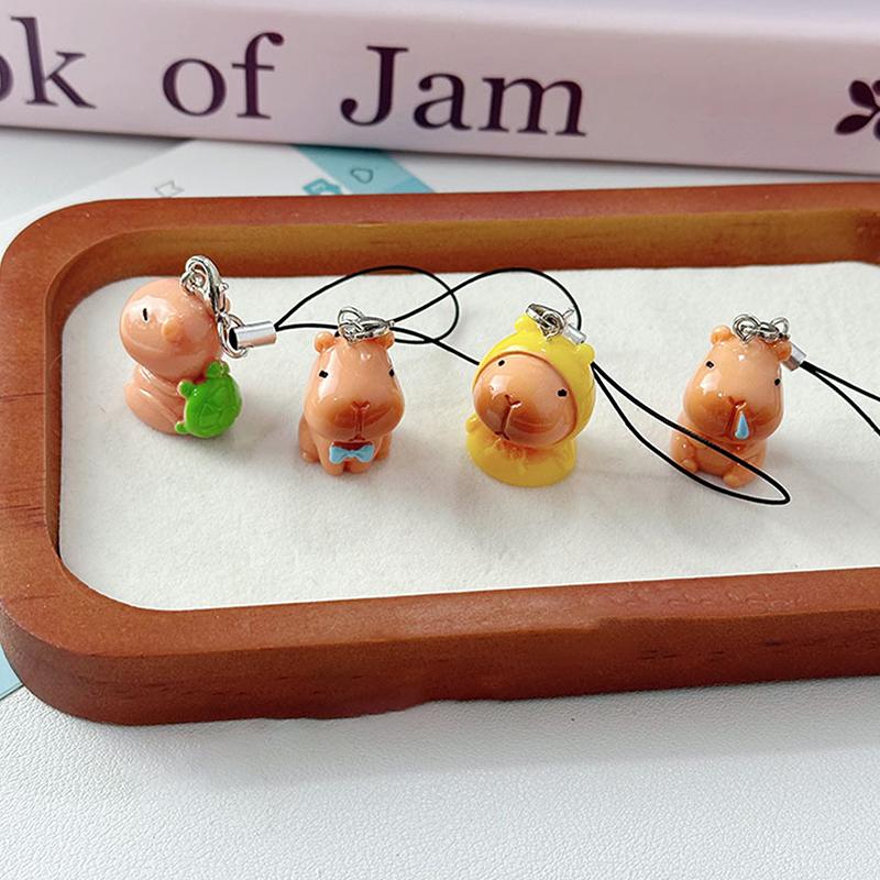 Cute Capybara Phone Strap Pendant Keychain Phone Charm Phone Chain Versatile Bag Hanging Decoration