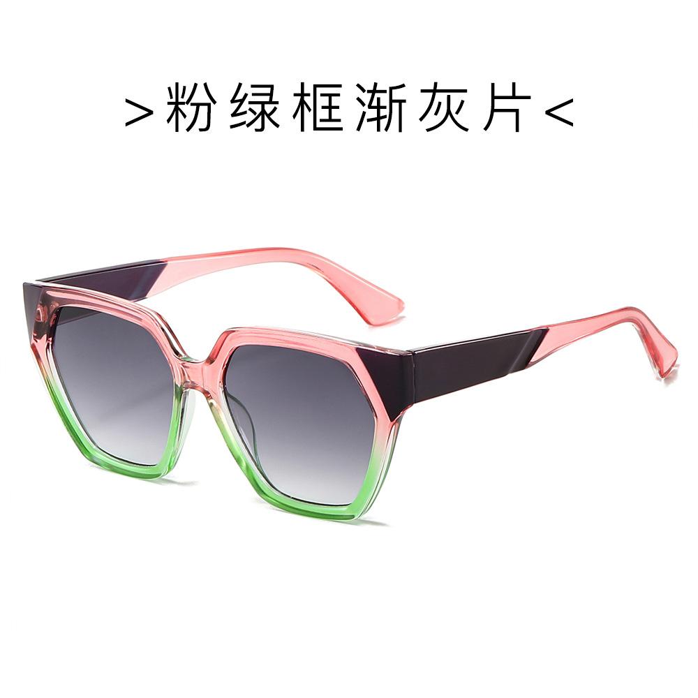 Ochelari Trend Ochelari de Soare Poligonali Femei Textură Potrivire Cromatică Ochelari de Soare Punct