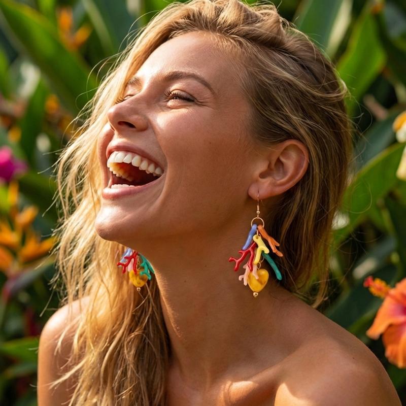 Bohemian Starfish Pearl Drop Earrings Vintage Gold Beach Jewelry For Women Summer Vacation Accessories