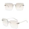 New Arrival Rimless Sunglasses For Women Metal Frame Luxury High Sense Anti Ultraviolet Fashion Cross-border Sun Glasses Outdoor Daily Eyewear