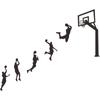 Slam Dunk Sequence Basketball Wall Sticker Self-Adhesive Removable for Boys Room Gym Style Home Decor