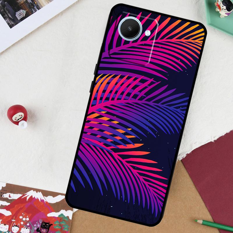 Tropical Leaves For Realme GT 6T 6 5 GT 7 Pro C61 C55 C53 C51 C21Y C25S C67 C75 10 11 12 13 14 Pro Plus Case