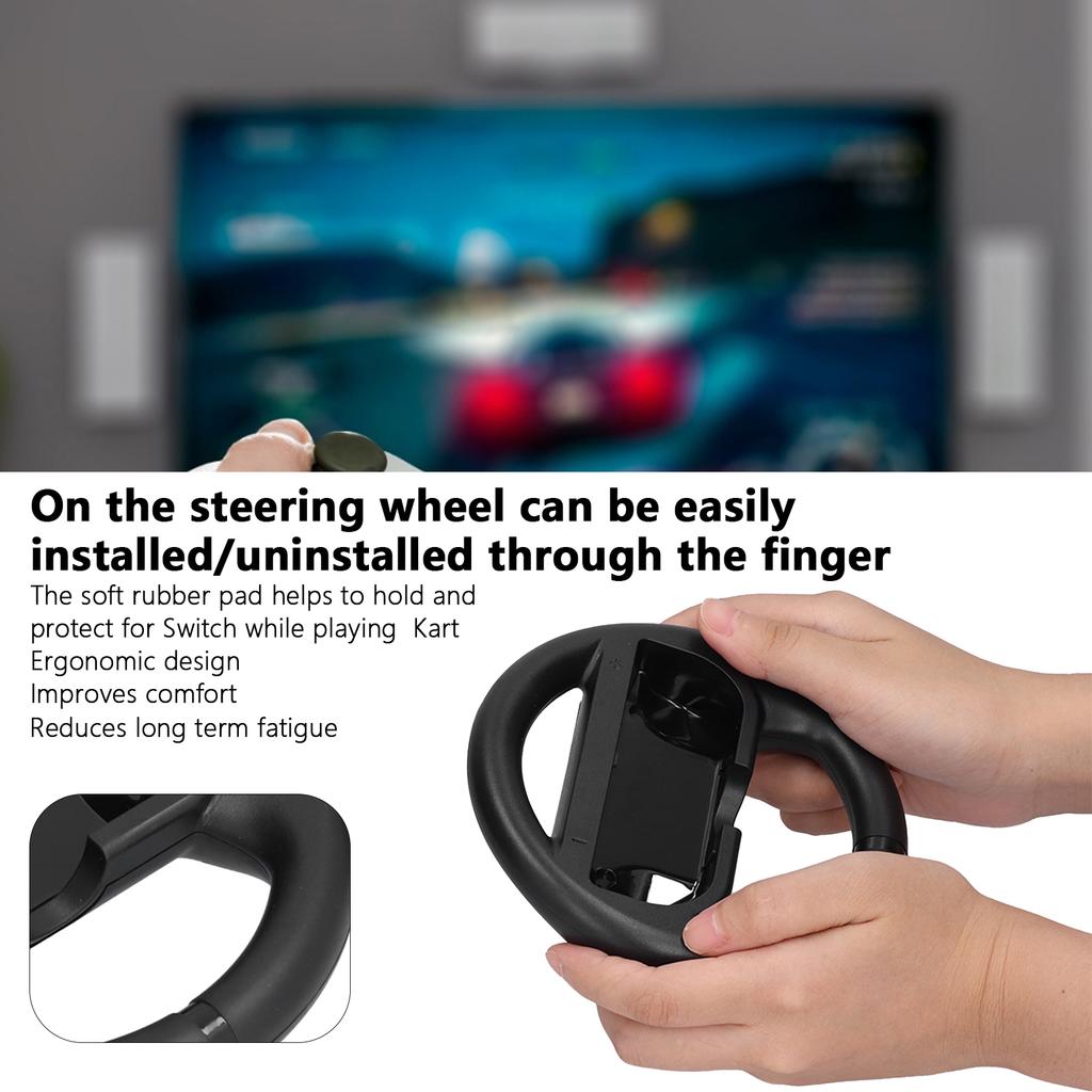 Racing Game Steering Wheel Portable and Easy to Operate Steering Wheel Controller for