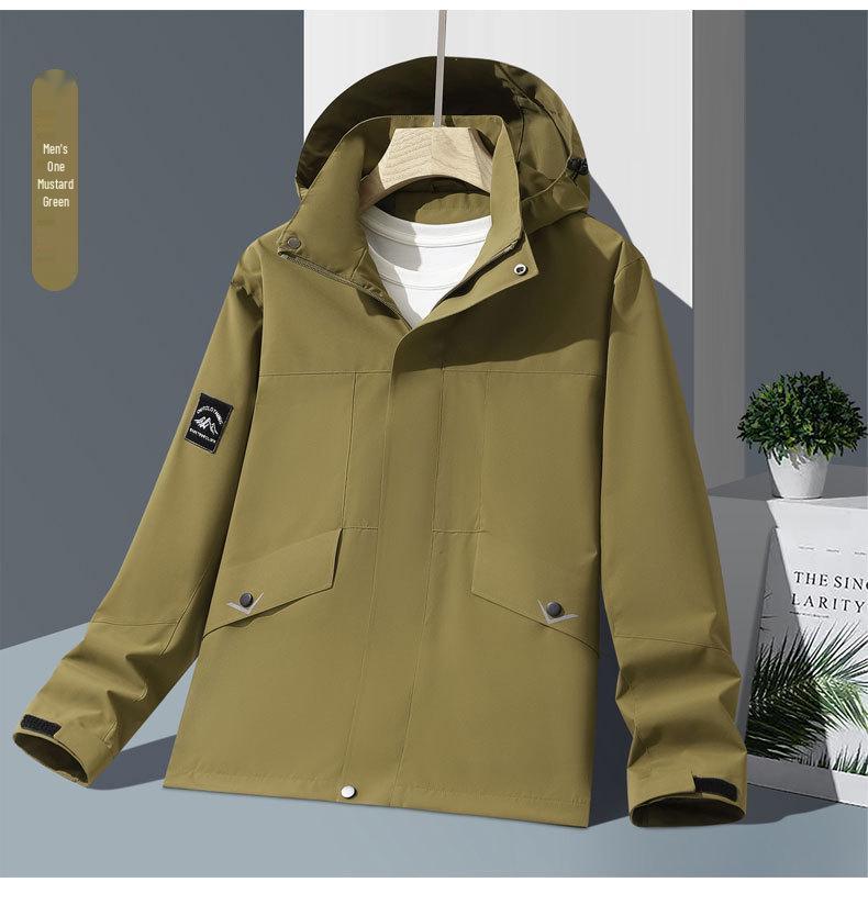 New Unisex Windproof Waterproof Hooded Jacket for Spring/Autumn Outdoor Sports