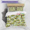 3pcs Sanrio KEROKERO KEROPPI1 Design Cover Set - HD Printed Bedding with 1 Cover and 2 Pillowcases - Perfect for Home and Dorm Decor