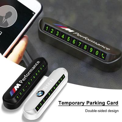 1 ks Dočasná parkovací karta do auta Karta s telefonním číslem Samolepka na tabulku pro M Power Performance F10 F31 E36 E39 E87 E90 X3 X5 X6 X7