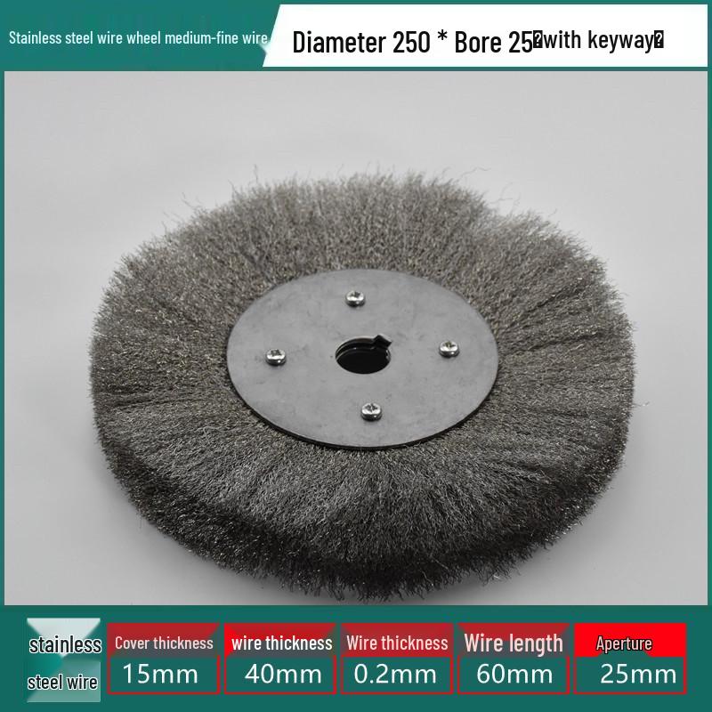 Stainless Steel Wire Brush Wheel for Sanding, Rust Removal, Deburring, Polishing, Grinding