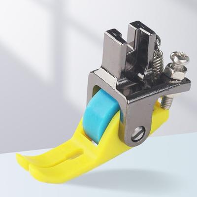 2Pcs Flat Car Roller Foot Sewing Presser Foot Sewing Machine Accessories for Shirts Curtains Bedding Fabric Stitching
