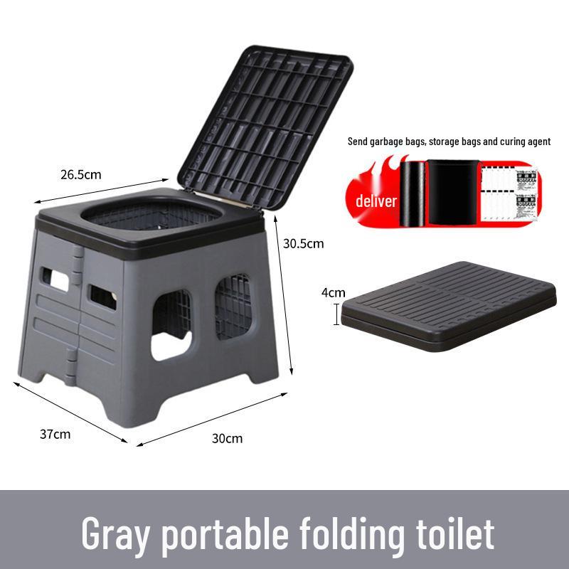 Portable Folding Travel Toilet for Camping and Car Use