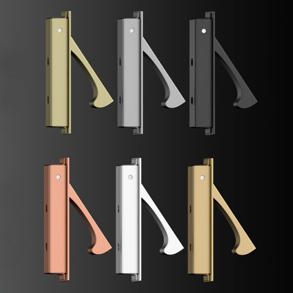Door Stainless Steel Cabinet Door Handle Hidden Invisible Drawer Handle Embedded Durable Concealed Handles Sliding Door