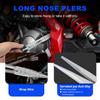 5 PCS 11" Extra Long Needle Nose Pliers Tool Set, Premium CRV Steel,for Hard-to-Reach Narrow Spaces