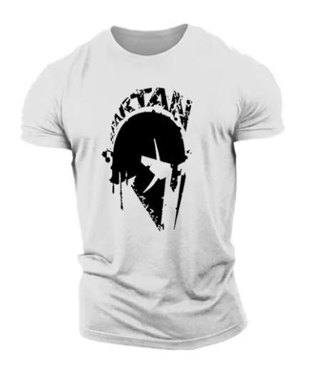Retro Spartan Unisexs Tshirt Printed Short Sleeved Top Oversized Fashionable Oversized Fitness and Sports Unisexs Clothing Tshirt