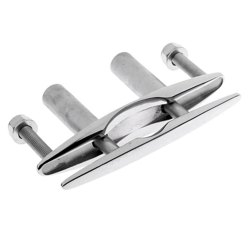 ANDYMARINE 8Inch Flush Cleat Boat Pop Up Cleat Pull Up Stainless Steel 316 Boat Accessories Mount Retractable Mooring Rope Yacht