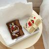 Cute Cartoon Cupcake Short Wallet Multi-card Slot Embroidery Coin Purses Leather Money Bag Women