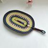 Woven Straw Fan Summer Cooling Grass Handwoven Fan Handmade Fan Nordic Hanging Decorations For Bedroom Wedding Party Home Decors