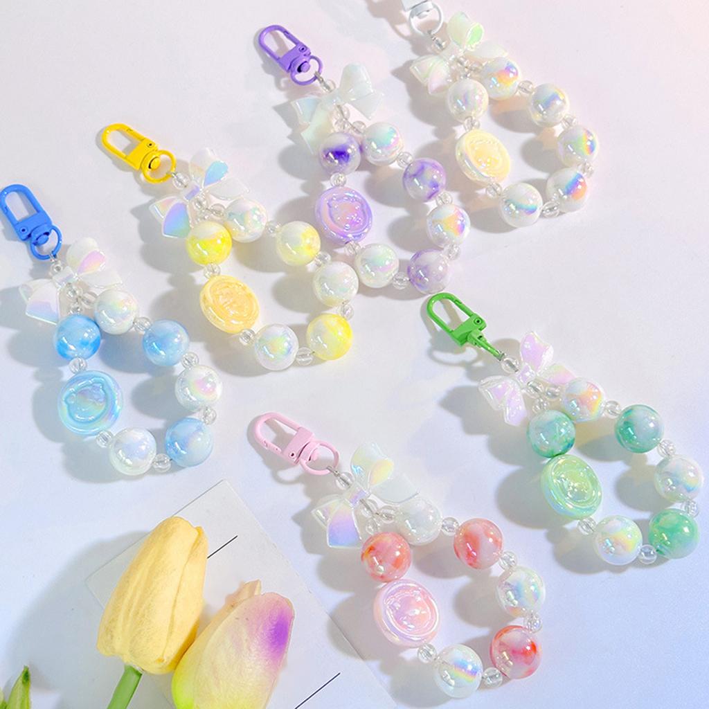 Cute Pig Keychain With Calcium Tablet Distinctive Keychain Pendant Jewelry Stylish Beaded Bowknot Key Rings Adornment