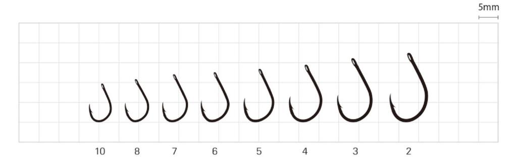 Sasame F-940 Gure Ringed Bait Hook Size 8 (0319)