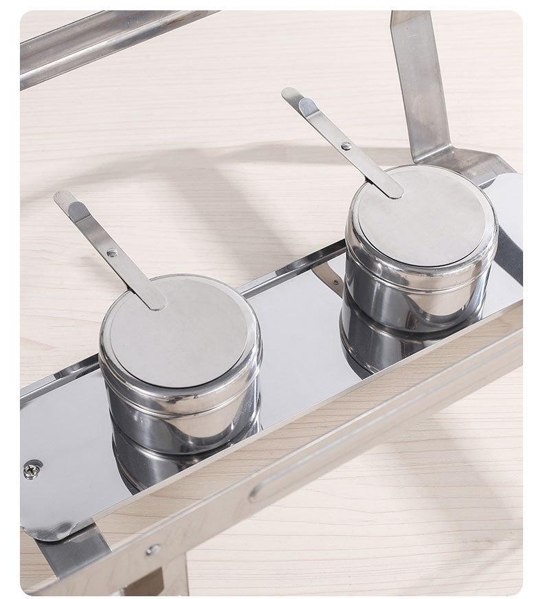 Edelstahl Quadrat Faltbarer Buffetkocher mit Klappdeckel