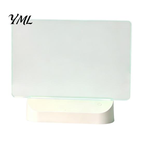 Reusable Acrylic Memo Board LED Drawing for Kids, Rechargeable DIY Light Up Tablet with 7 Color Customizable Led Display Pens, Neon Glow Note