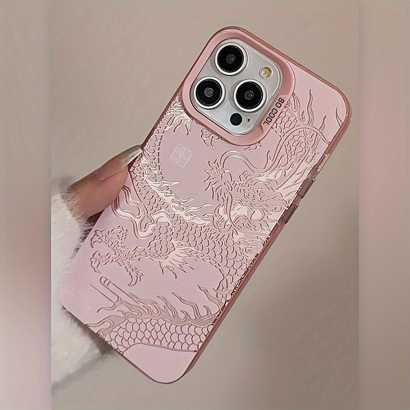 Růžový drak ochranný grafický kryt na telefon pro iPhone 15 14 13 12 11 x XR Xs SE2 SE 8 7 plus pro Max silikonový zadní kryt