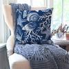 1pc Marine Organism Shells Pillow Case Square Pillow Bedroom Sofa Leisure Comfort Cushion Car Living Room Home Decoration 40X40