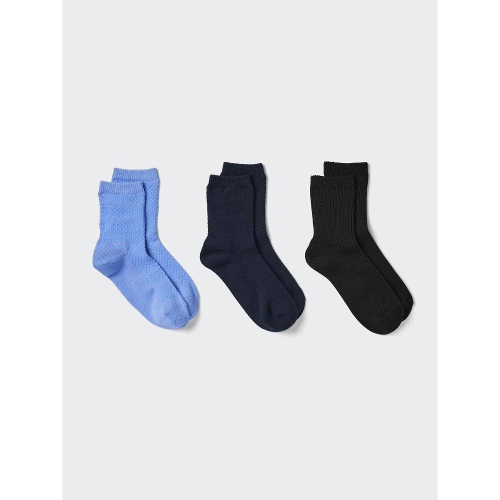 Uniqlo Socks 3p  Crew Popcorn 
