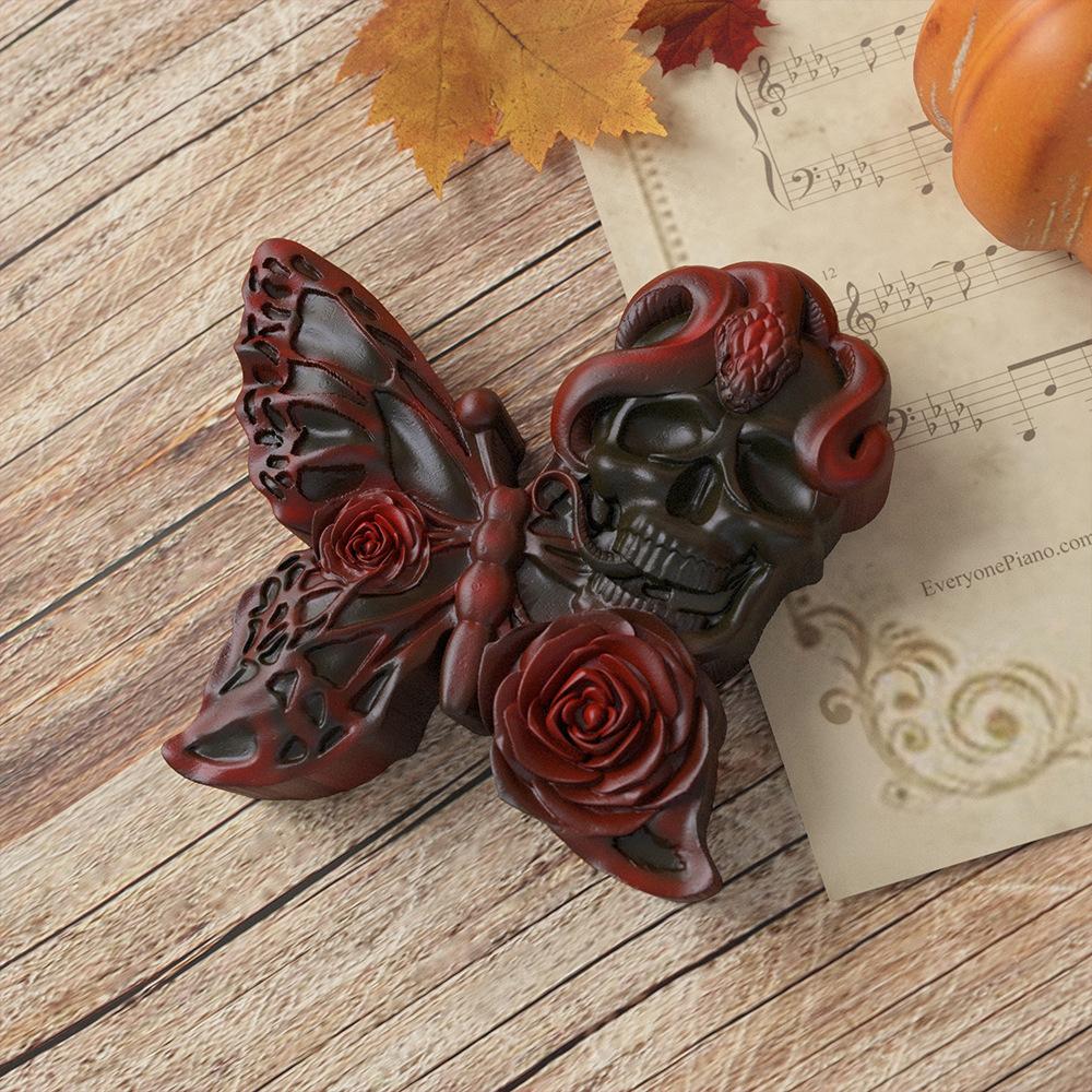 DIY Skeleton Butterfly Candle Silicone Mold Halloween Snakehead Soap Paste Craftsmanship Dropping Mold Holiday Decoration