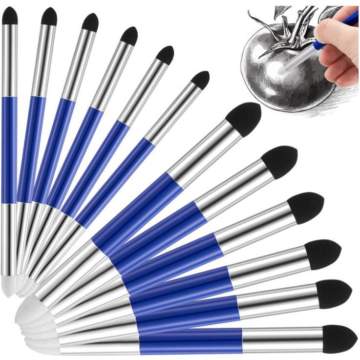 Sketching & Blending Tools Set: Blending Stumps, Sponge Ball, and Tortillon Paper